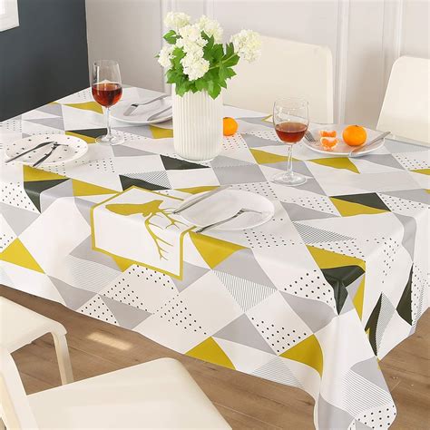 Encoft Nappe De Table Pvc Rectangulaire Imperm Able Anti Taches