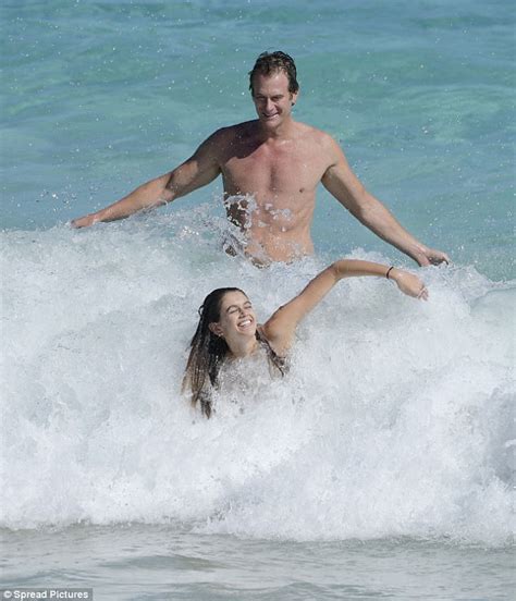 Cindy Crawford Wows In White And Mint Bikini In St Barts Daily Mail Online