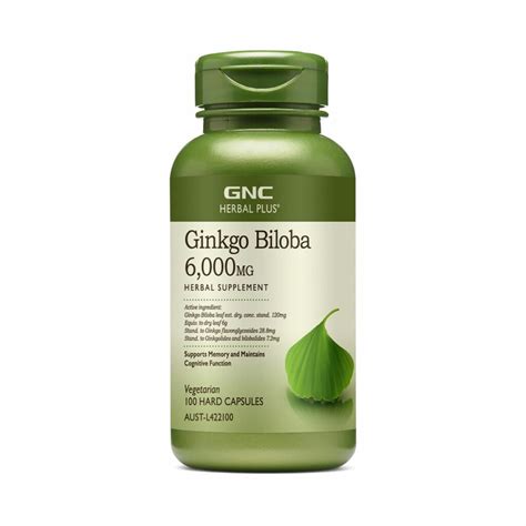 Herbal Plus® Ginkgo Biloba 6 000mg 100 Capsules Au