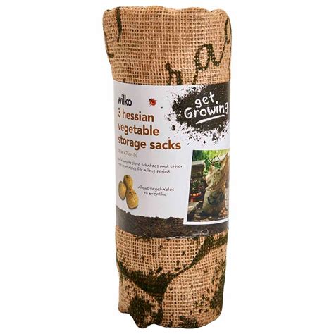 Wilko Hessian Vegetable Storage Sacks 3 Pack Wilko