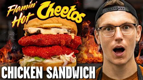 Flamin Hot Cheetos Chicken Sandwich Recipe Youtube