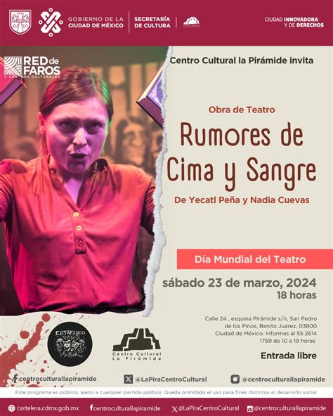 Rumores De Cima Y Sangre • Cartelera Cultural De La Ciudad De México • Cdmx Cartelera Cultural