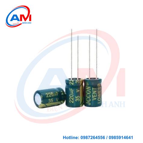 Tụ hóa JCCON 220uF 35V 8x12MM - dientuminhanh