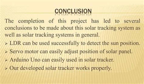 Single Axis Smart Solar Tracking System Using Arduino Ppt