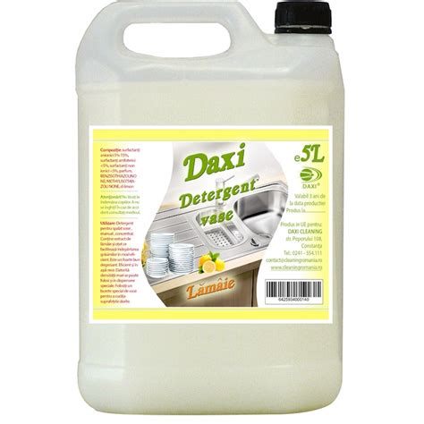 Detergent pentru vase concentrat cu lamaie, Daxi, 5L - eMAG.ro 