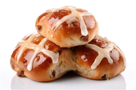 Premium Photo Hot Cross Buns Isolated On White