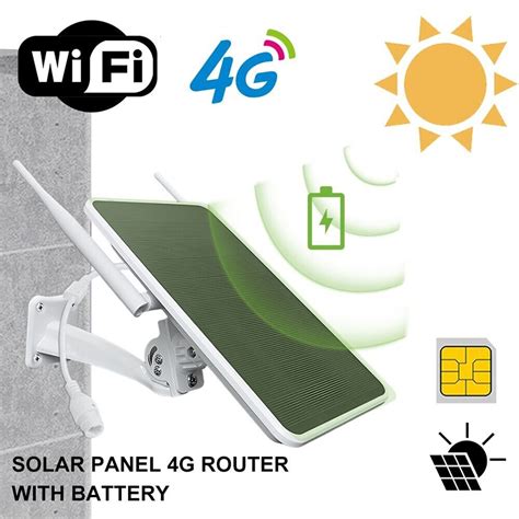 Преносим безжичен 4G рутер, със соларен панел, 4 професионални ...
