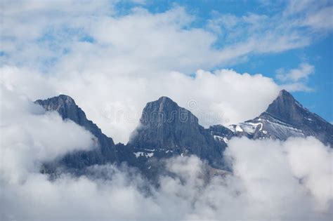 Three Sisters Mountain Range Stock Image - Image of sisters, snow: 15902819