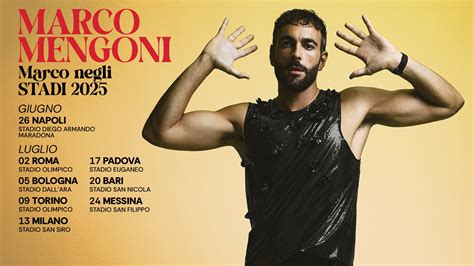 Concerti Marco Mengoni 2025 Tour Negli Stadi Festival Di Sanremo E