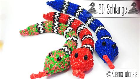 Rainbow Loom 3d Schlange 3d Snake Eng Sub Youtube