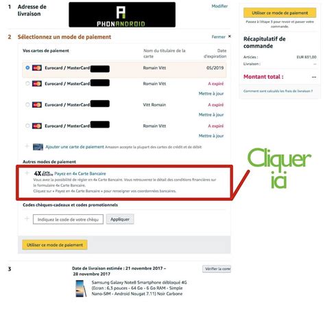 Amazon Comment Payer Votre Commande En Fois Par Carte Bancaire