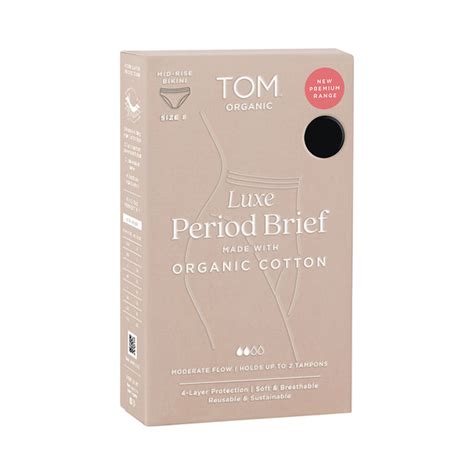 Buy Tom Organic Period Briefs Bikini Size XS Pack Coles