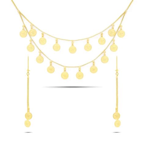 K Gold Necklace And Earring Sets Queen Of Hearts Jewelry