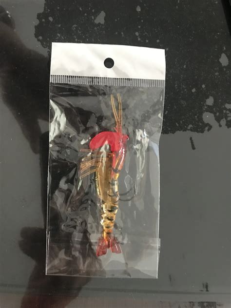 Fishing Soft Plastic Rattled Prawn Lure Live Shrimp Soft Plastic Pvc