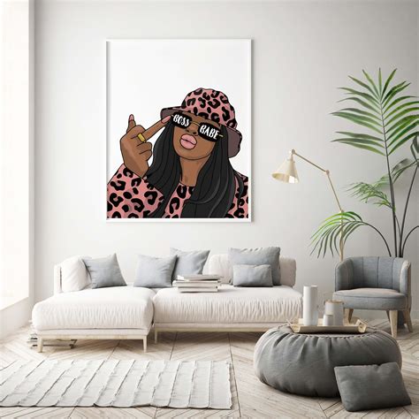 Boss Babe Motivational Quote Wall Art For Women INSTANT Etsy