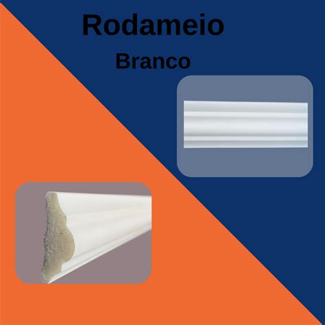 Rodameio Poliestireno Cm Classico M Branco Rodapeshop