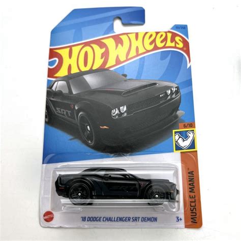 Машинка Hot Wheels коллекционная 2023 18 DODGE CHALLENGER SRT DEMON black купить с доставкой