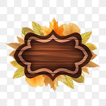 Autumn Wooden Leaves Border Fall Autumn Wood Png Transparent Clipart