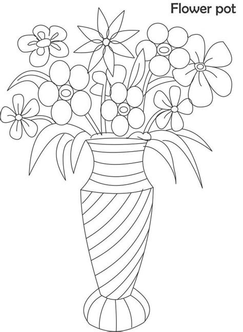 Vaso De Flores Para Colorir Imprimir E Desenhar Colorir Me