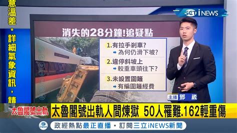 工地主任「消失的28分鐘」！太魯閣號出軌釀50死 3大疑點曝光 是否為人為疏失造成仍有待商榷│主播 鄧崴 │【台灣要聞。先知道