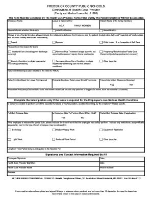 Sample Filled Fmla Form Fill Out And Sign Printable Pdf Template Images