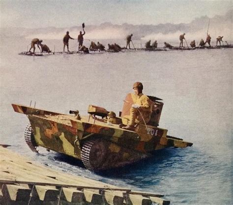 Japanese Army Using A Captured Chinese Vickers Carden Loyd Amphibious