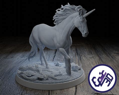 Unicorn Dnd Miniature Mini Figure Figurine Statue Resin 3D - Etsy