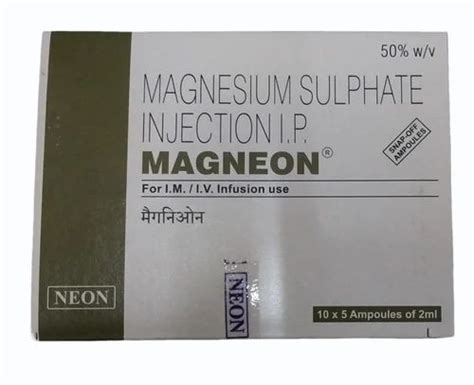 Liquid Magneon Magnesium Sulphate Injection 10 5 2 Ml Ampoules At ₹ 9 1 Vial In Mumbai