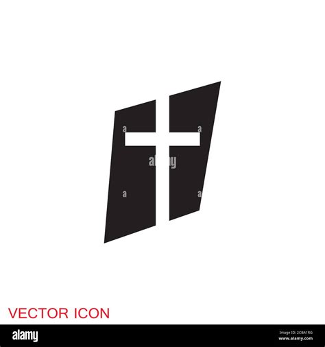 Church vector icons of religious christianity signs and symbols Stock ...