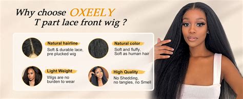 Amazon Oxeely Kinky Straight Synthetic Lace Front Wigs