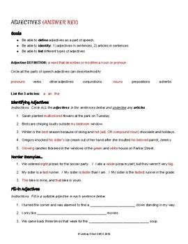 Adjectives & Adjective Questions Practice by Lindsay Urban | TpT