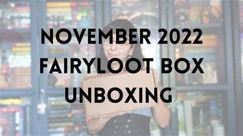 November Fairyloot Unboxing Artofit