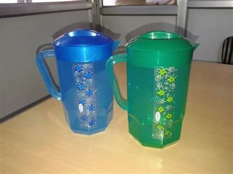 Saboo Plastics Blue Printed Plastic Water Jug For Hotel Capacity