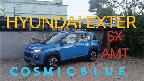 Hyundai Exter SX AMT November 2023 Update Cosmic Blue YouTube