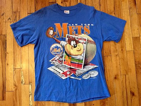 Vtg S Taz Tasmanian Devil Looney Tunes Warner Bros New York Mets T