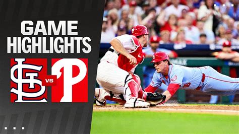 Cardinals Vs Phillies Game Highlights Mlb Highlights Youtube