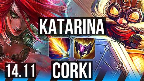 Katarina Vs Corki Mid 10 1 9 73 Winrate Godlike Kr Master 14