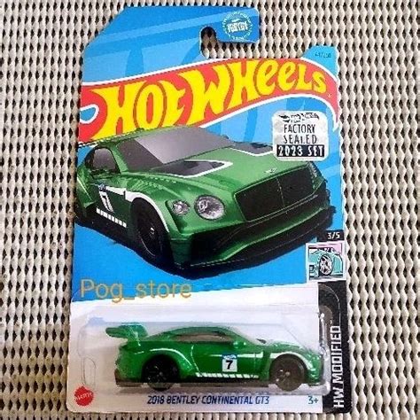 Jual Hot Wheels 2023 2018 Bentley Continental GT3 Green Factory Seal 2023 Shopee Indonesia