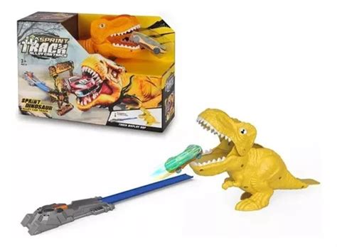 Dinosaurio Trex Juguete Dispara Autos Lanzador Pista Hot Led Cuotas Sin Inter S