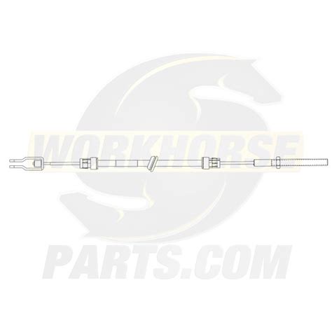 W0013372 Cable Asm Park Brake Front Workhorse Parts