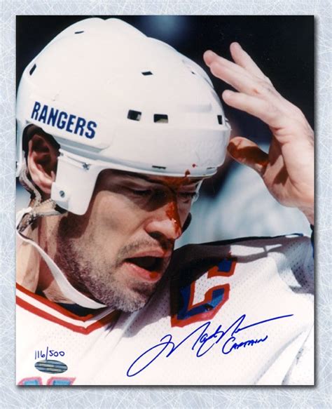 Mark Messier New York Rangers Autographed Signed Bloody 8x10 Photo With