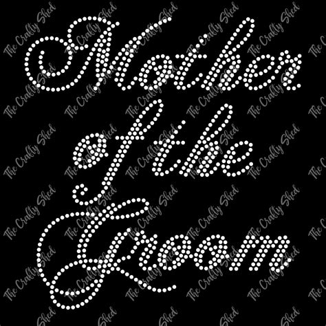 Mother Of The Groom Rhinestone Transfer The Crafty Shed