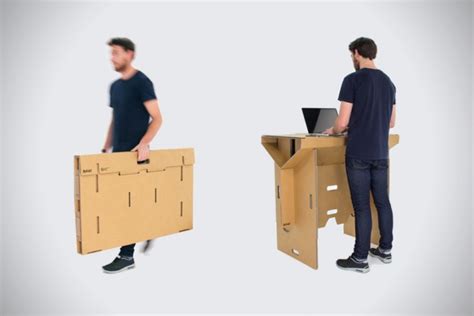 Portable Cardboard Desk For Your Folding Pleasure Adorable Homeadorable Home