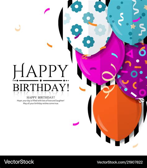 Happy birthday invitation card Royalty Free Vector Image