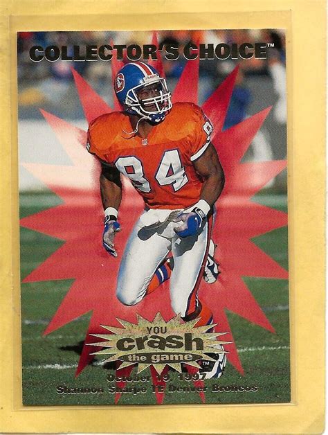 Shannon Sharpe Collector S Choice Crash The Game C