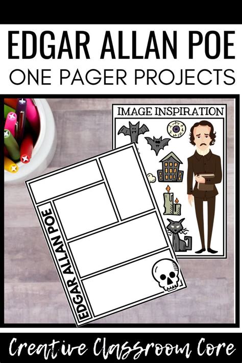 Edgar Allan Poe One Pager Projects And Activities For Middle School