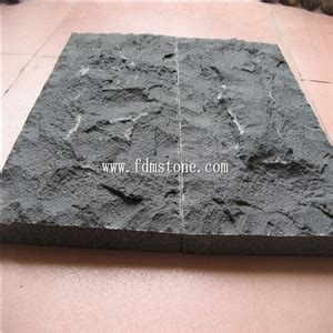 Natural Split Lavastone Mushroom Wall Tiles Hainan Black Basalt From