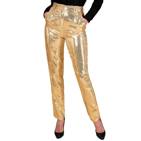 Pantalon Sequins Disco Dor Or Femme Au Fou Rire Paris