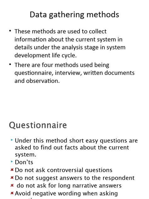 Data Gathering Methods | PDF