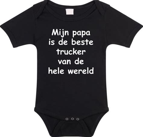 Rompertjes Baby Mijn Papa Is De Beste Trucker Van De Wereld Baby